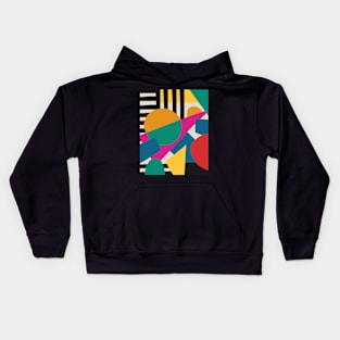 Abstract pattern 80s style geometric Kids Hoodie